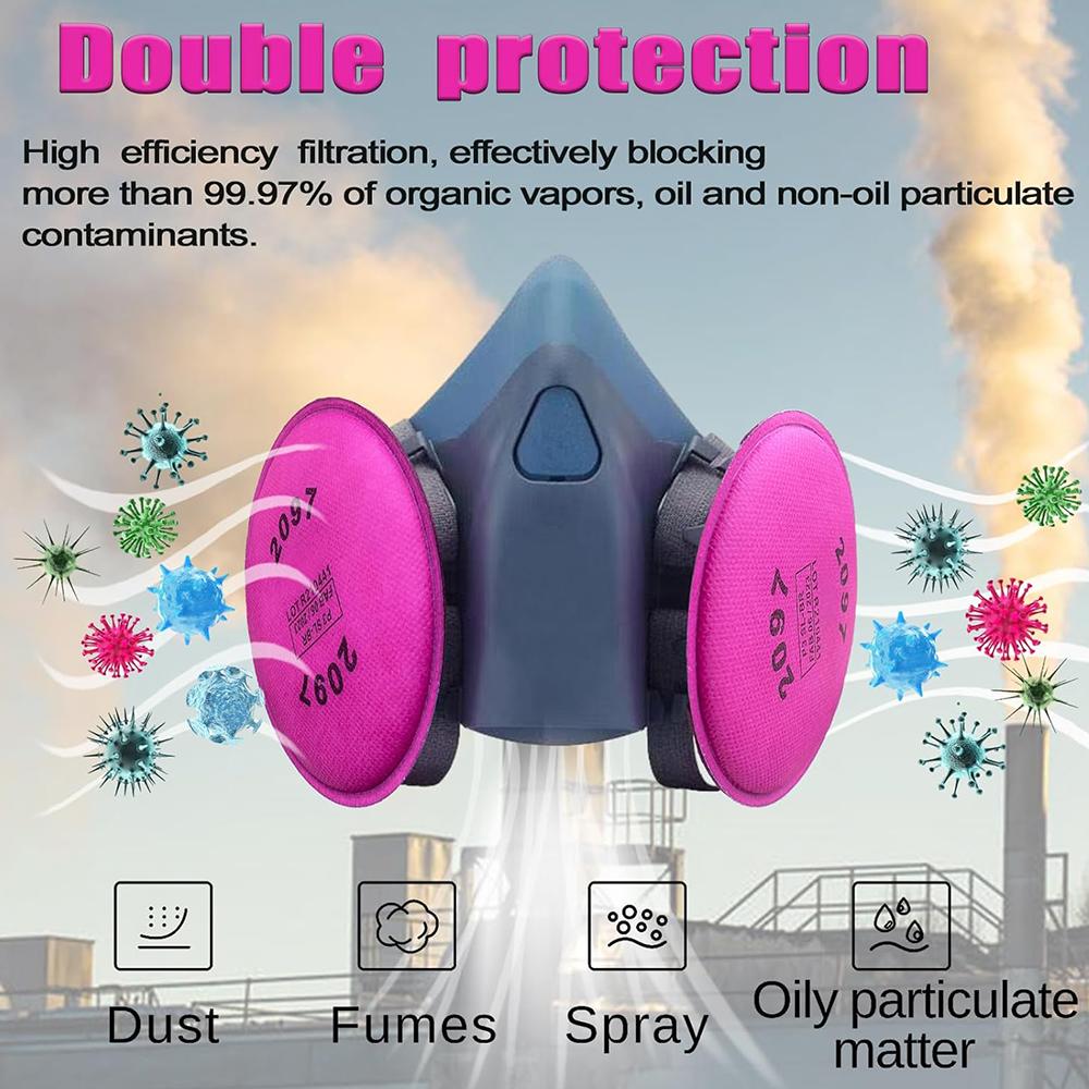 Новый 12 шт. 2097 Противоаэрозольный фильтр Розовый для респиратора для 6000 7000 FF-400 Серии